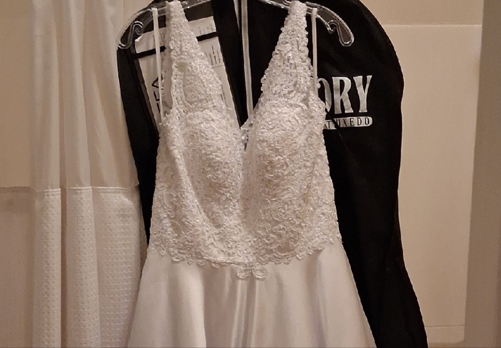 FA White Lace Formal Dress